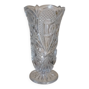 Vase en verre pressé,