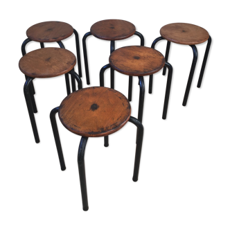 Lot of 6 stools