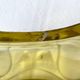 Rare Art Deco salad bowl by André Hunebelle in yellow molded pressed glass