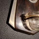 Antique Art Deco holy water font in rosewood