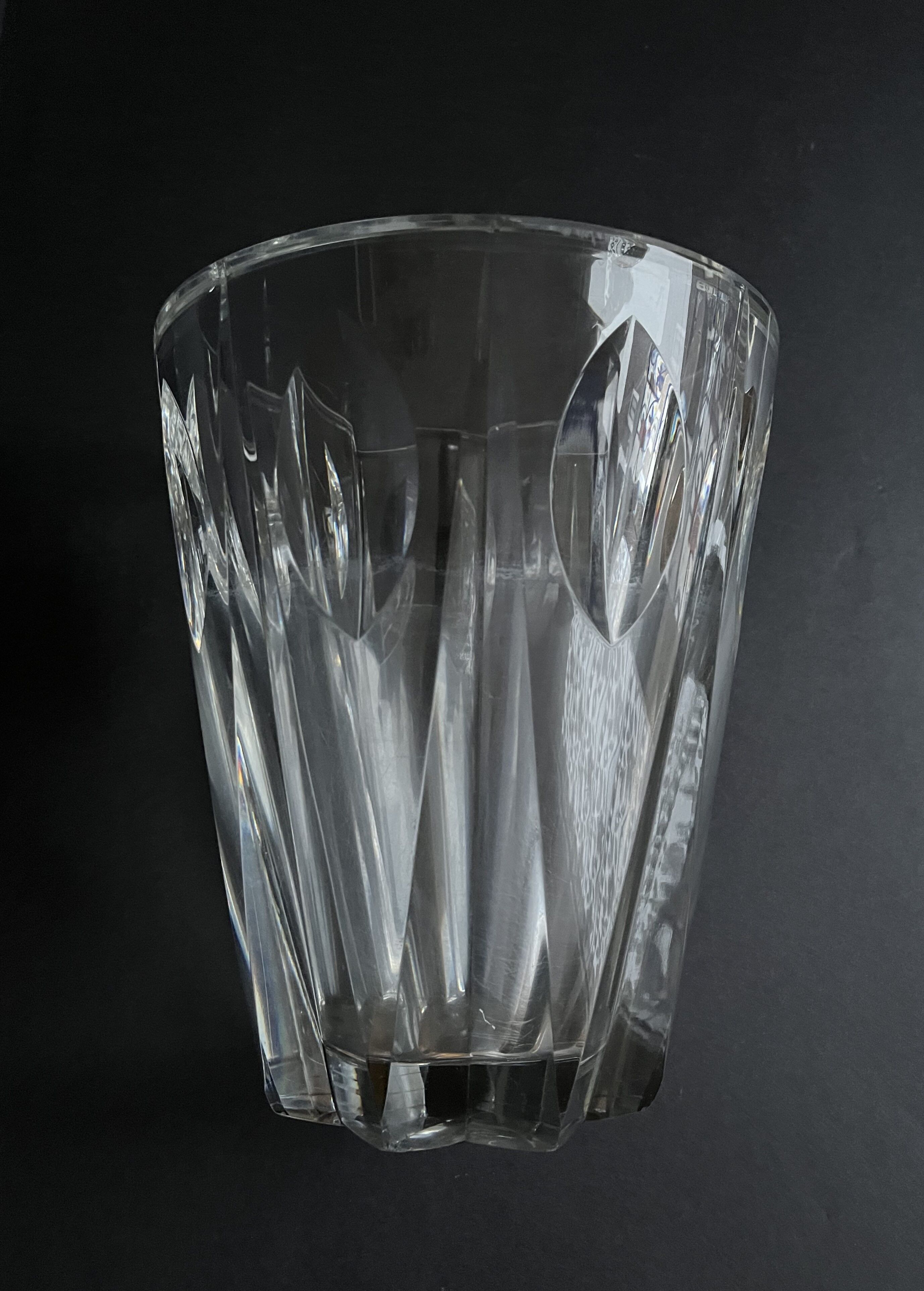 Carved crystal vase from Saint Louis