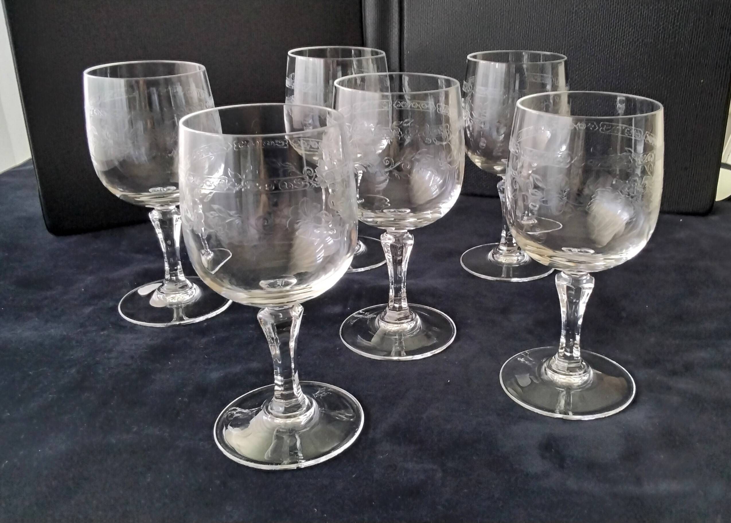 6 Verres à vin rouge Cristal d'Arques  Modèle Matignon