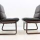 Set of Four Leather Armchairs by Eugen Schmidt, 1970s