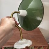 Enamelled sheet metal wall light