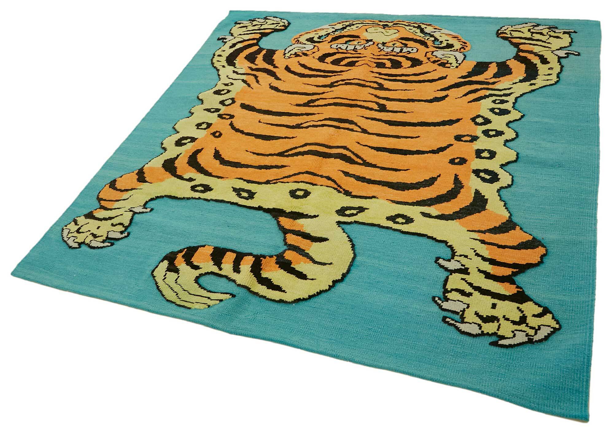 Turkish Handknotted Wool Tiger Rug  183 cm x 200 cm