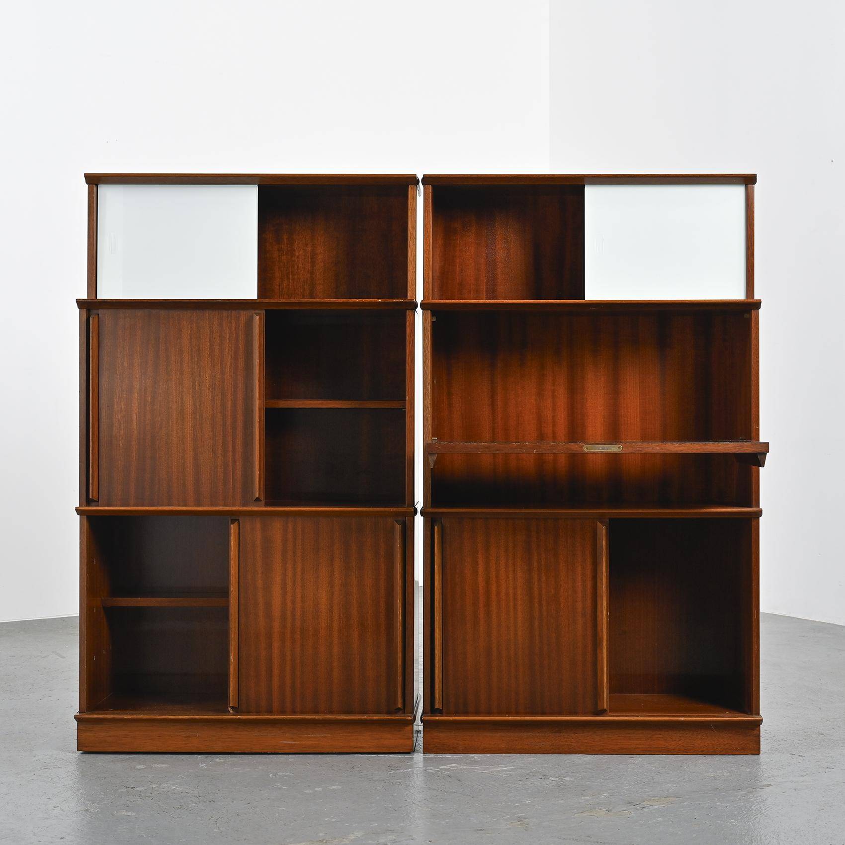 Pair of oscar furniture bookcases, circa 1955