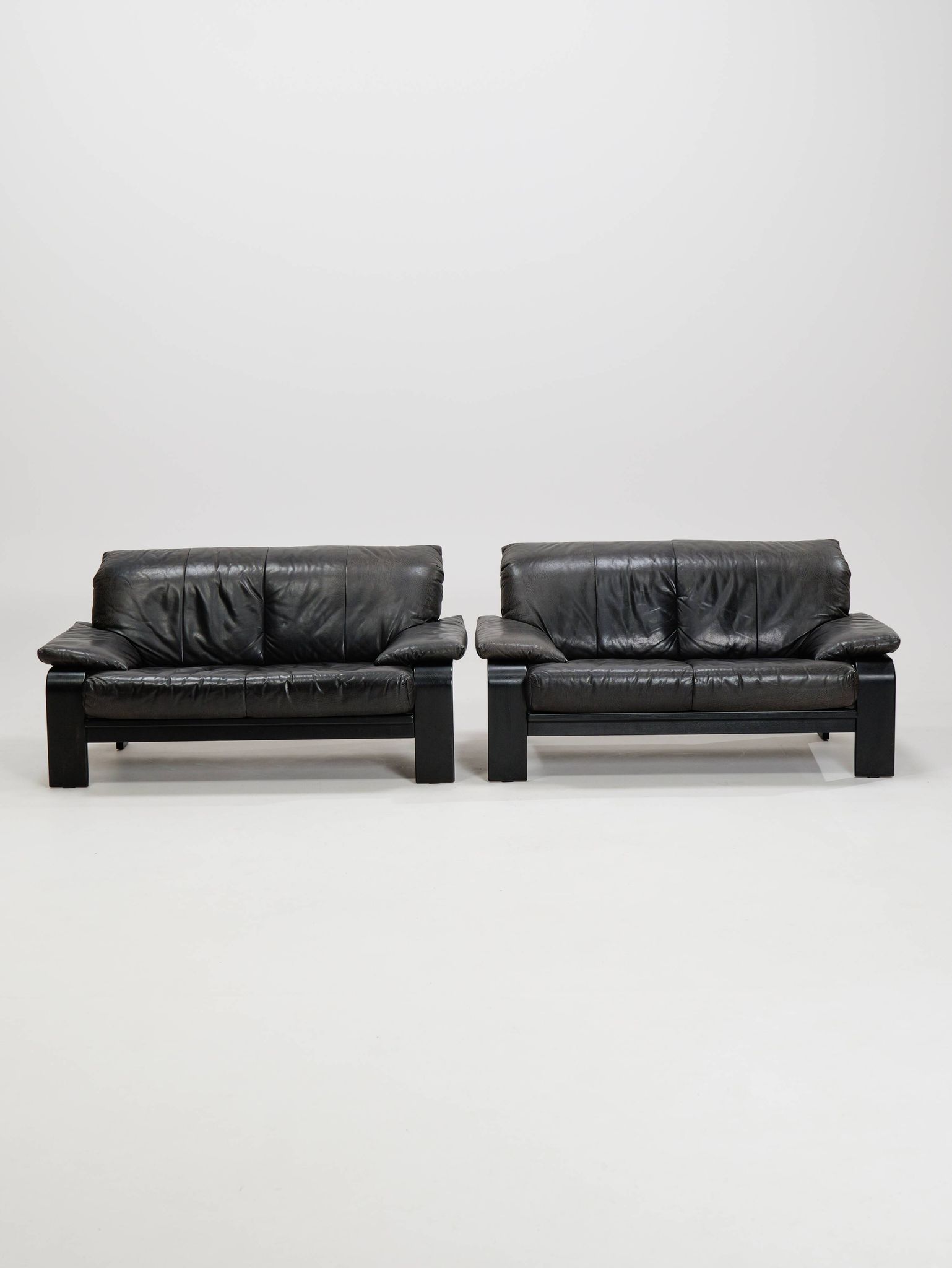 German postmodern brutalist lounge sofa by Rolf Benz for Musterring, 1990s, set of 2.