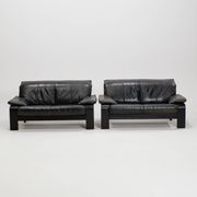 German postmodern brutalist lounge sofa by Rolf Benz for Musterring, 1990s, set of 2.