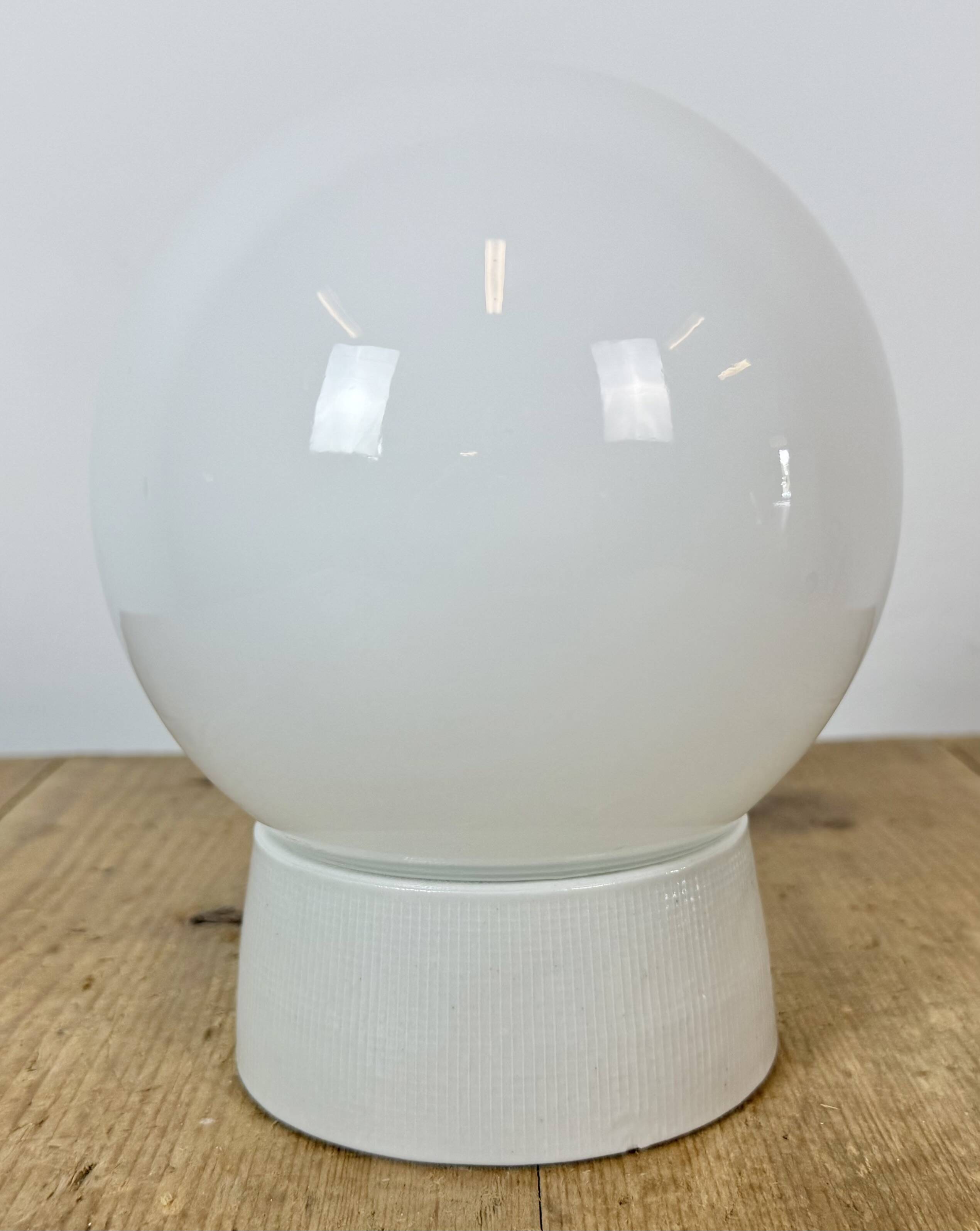 Vintage White Porcelain Ceiling Light, 1970s