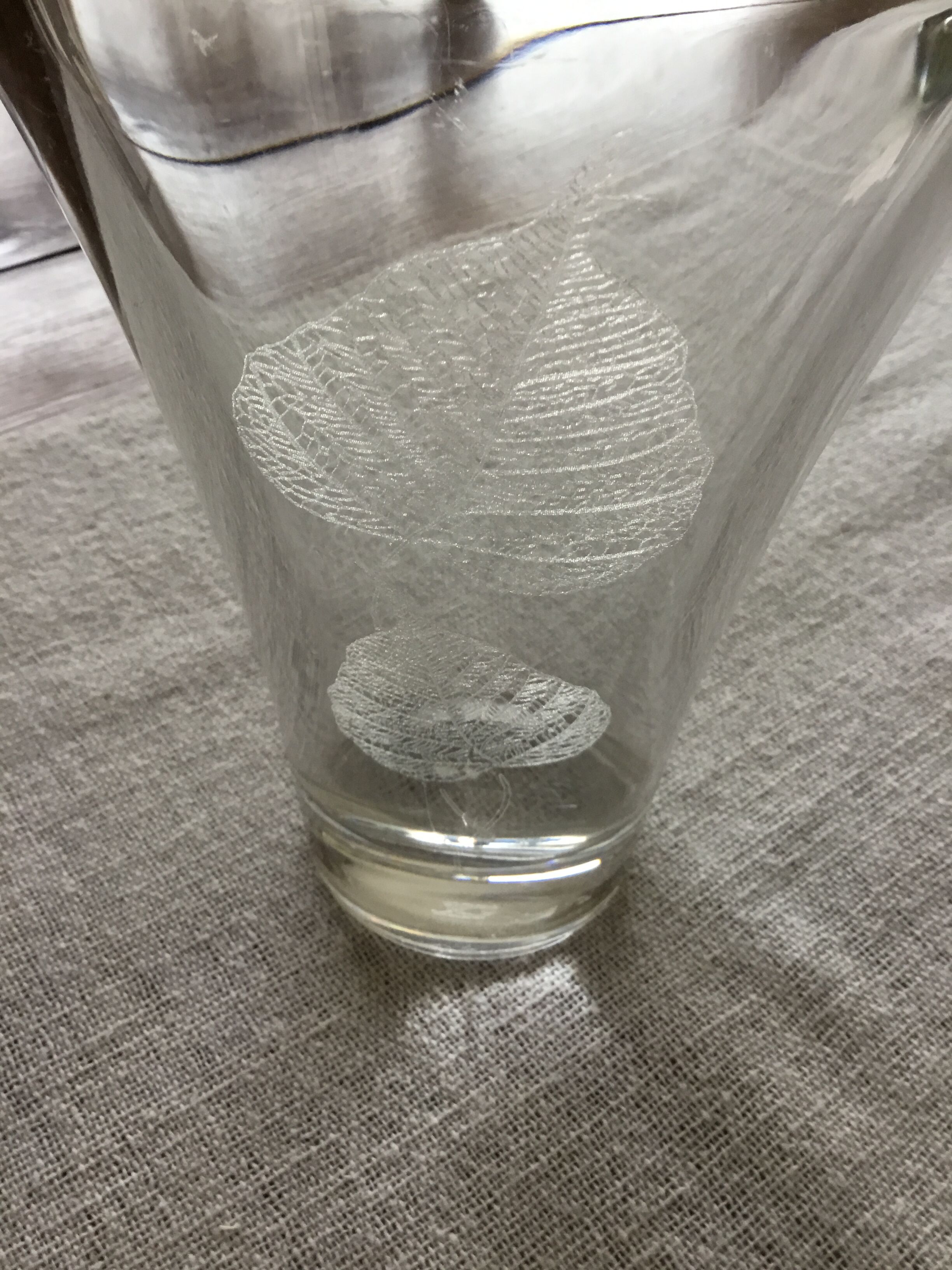 Thick glass vase