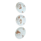 Lot of 3 Limoges porcelain plates by Jean Pouyat - Art Nouveau (19th century)
