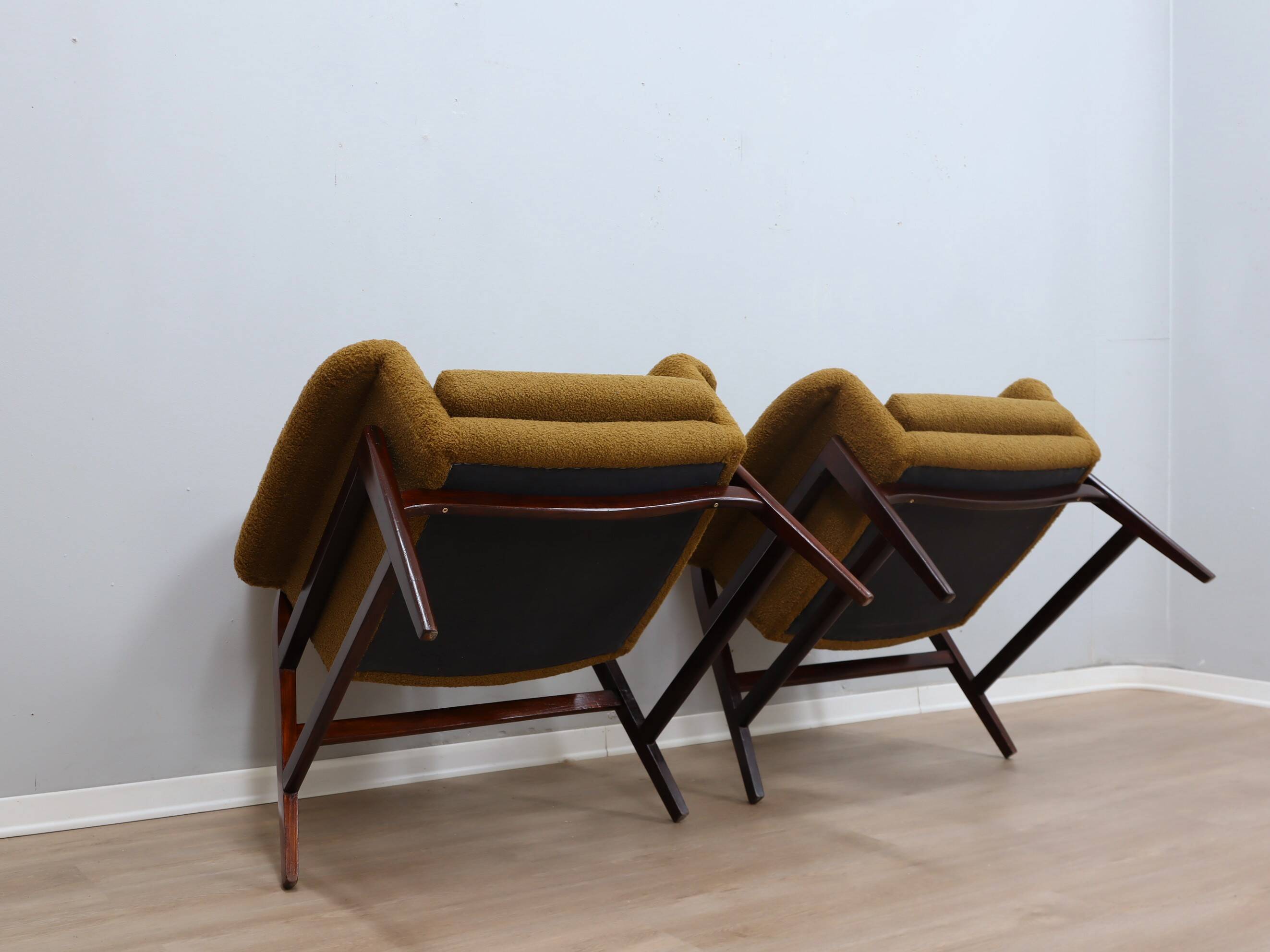 Mid century armchairs Gianfranco Frattini style 1950s