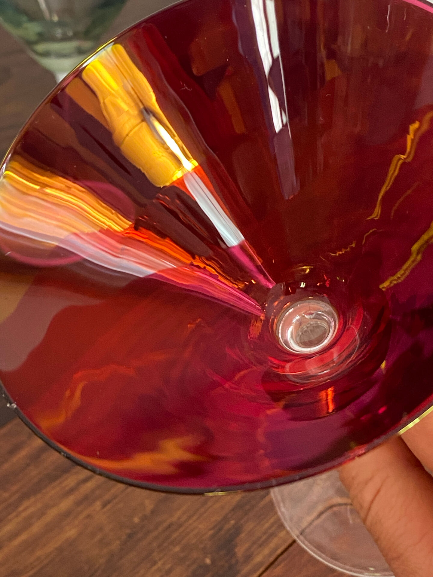 Cocktail glasses in glass