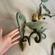 Set of 4 antique metal wall lights / 1950s