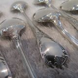 12 silver-plated mocha spoons by Christofle Marly, 10cm