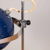 Lampe de table bleue vintage des années 70 mod "Eye Ball" Design Goffredo Reggiani