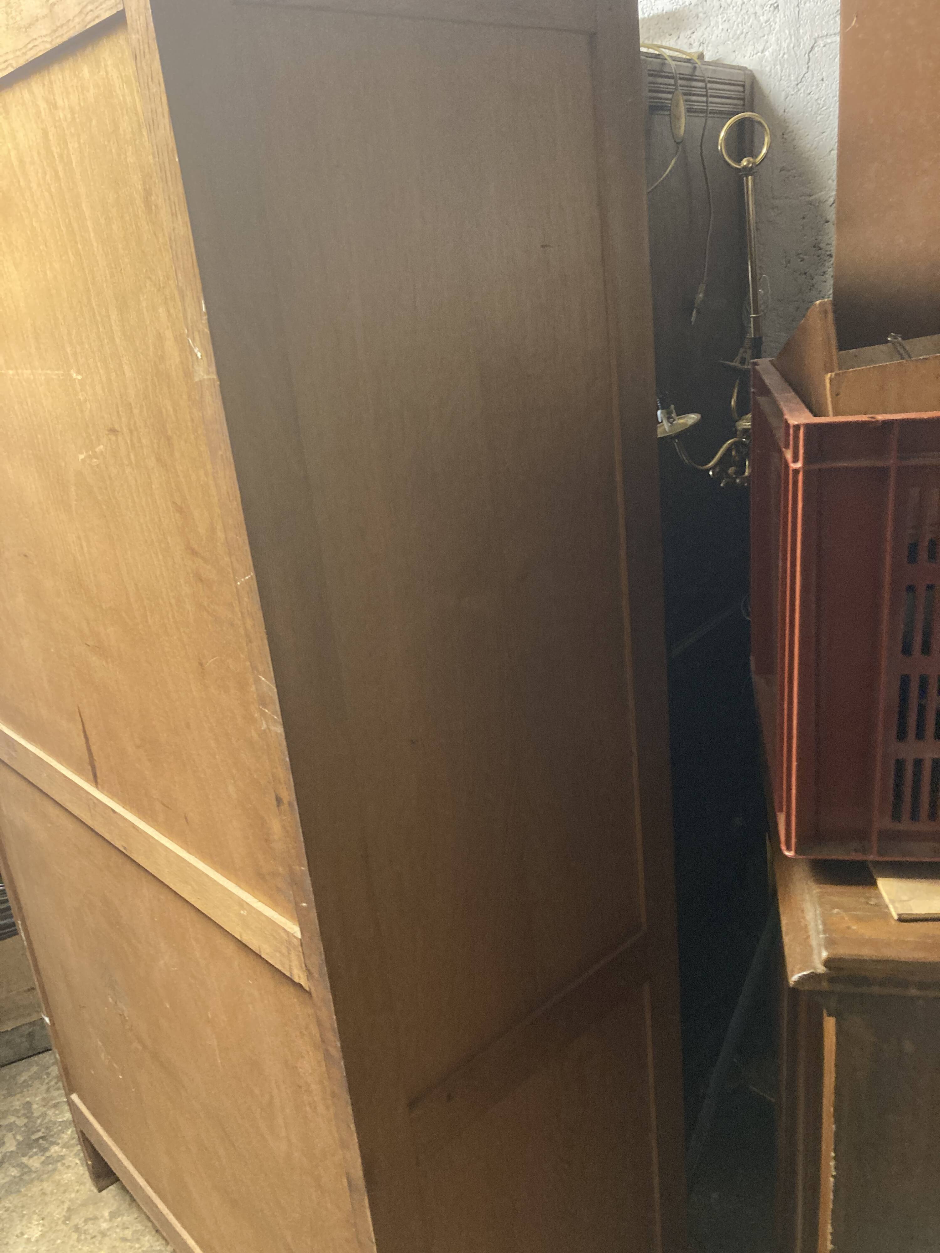 Parisian administrative cabinet from the 1950s. Blond oak.