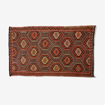 Anatolian handmade kilim rug 295 cm x 180 cm
