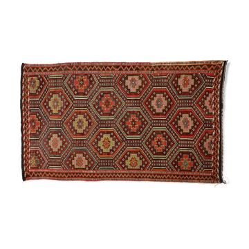 Anatolian handmade kilim rug 295 cm x 180 cm