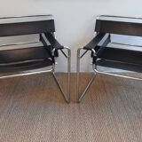 Armchairs design Vassily by Marcel Breuer Italian edition 80s