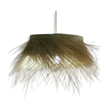 Hanging lamp in vegetable fibre chandelier in palm straw