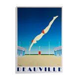 Poster Deauville Large Format - Razzia - 1982 - Signed by the artist - On linen