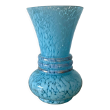 Vintage blue lichy glass vase