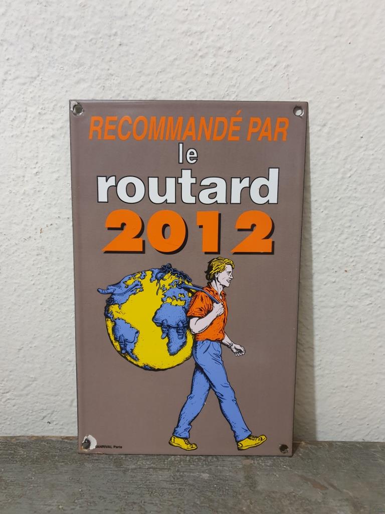 Enamelled plate Le Routard - Backpacker's Guide Hotel Restaurant - 2012