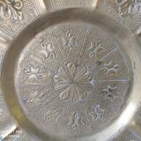 Ancien plateau en laiton marocain