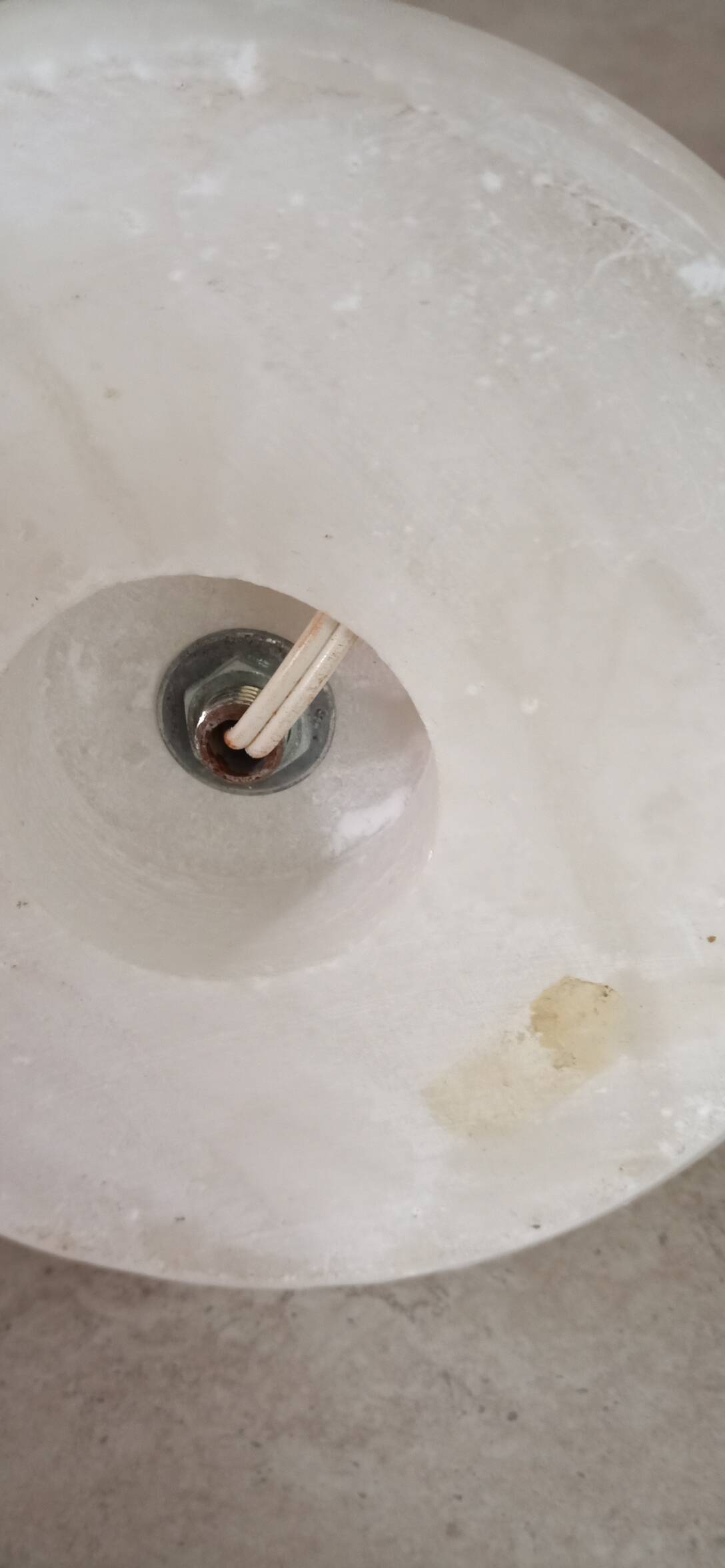 Alabaster baluster lamp base 48 cm