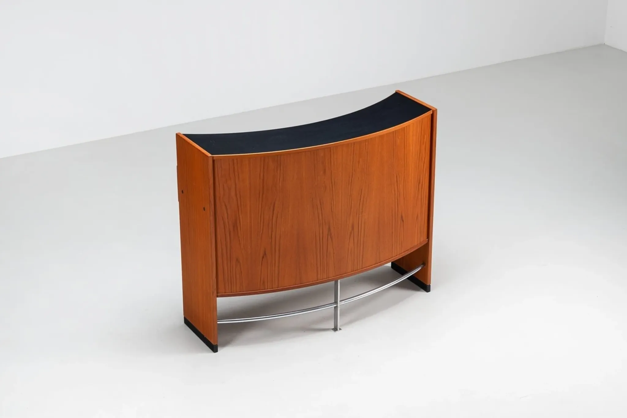 Erik Buch boomerang dry bar set in teak Dyrlund Denmark 1960