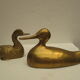 Vintage brass duck duo