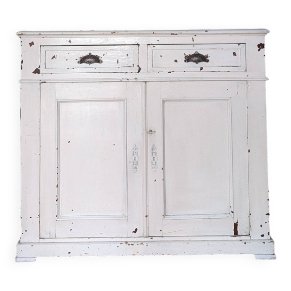 Buffet blanc patiné