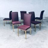 Hollywood Regency Style Design Dining Chair, 1970s, Belgium, Set of 6