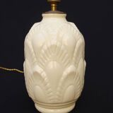 Boch cracked ceramic Art Deco lamp