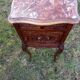 Wood and marble bedside table