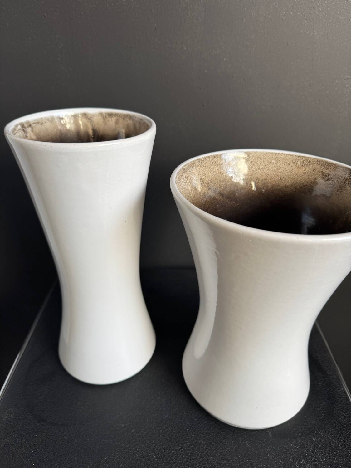 Vases diabolo céramique West Germany années 60