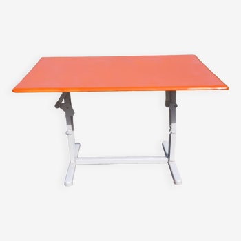 Folding table iron and wood