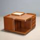 Vintage coffee table in Tanganyika walnut, Italian design, 1970s.