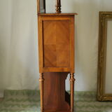 Louis XVI style music cabinet display case in 20th century walnut