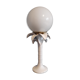 Italian white ceramic palm lamp and opaline globe