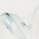 Large Murano vase 1960 transparent white and blue H35.5cm