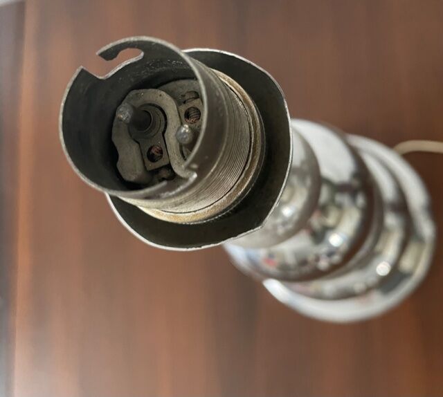 Chrome metal lamp 1960