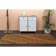 Tapis vintage turc Oushak fait main en laine et coton, années 1970