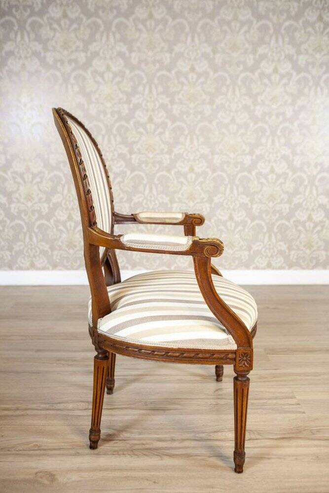 Early 19th Century Louis XVI French Walnut Armchair