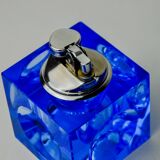 Magnifying lighter by Antonio Imperatore, blue murano glass, Italy, 1970