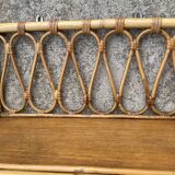 Vintage rattan wall shelf 1960