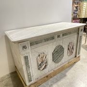 Meuble de métier comptoir marbre boucherie 1920