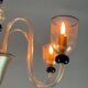 Venetian chandelier in gold and dark blue Murano glass, 5 light arms, circa 1960