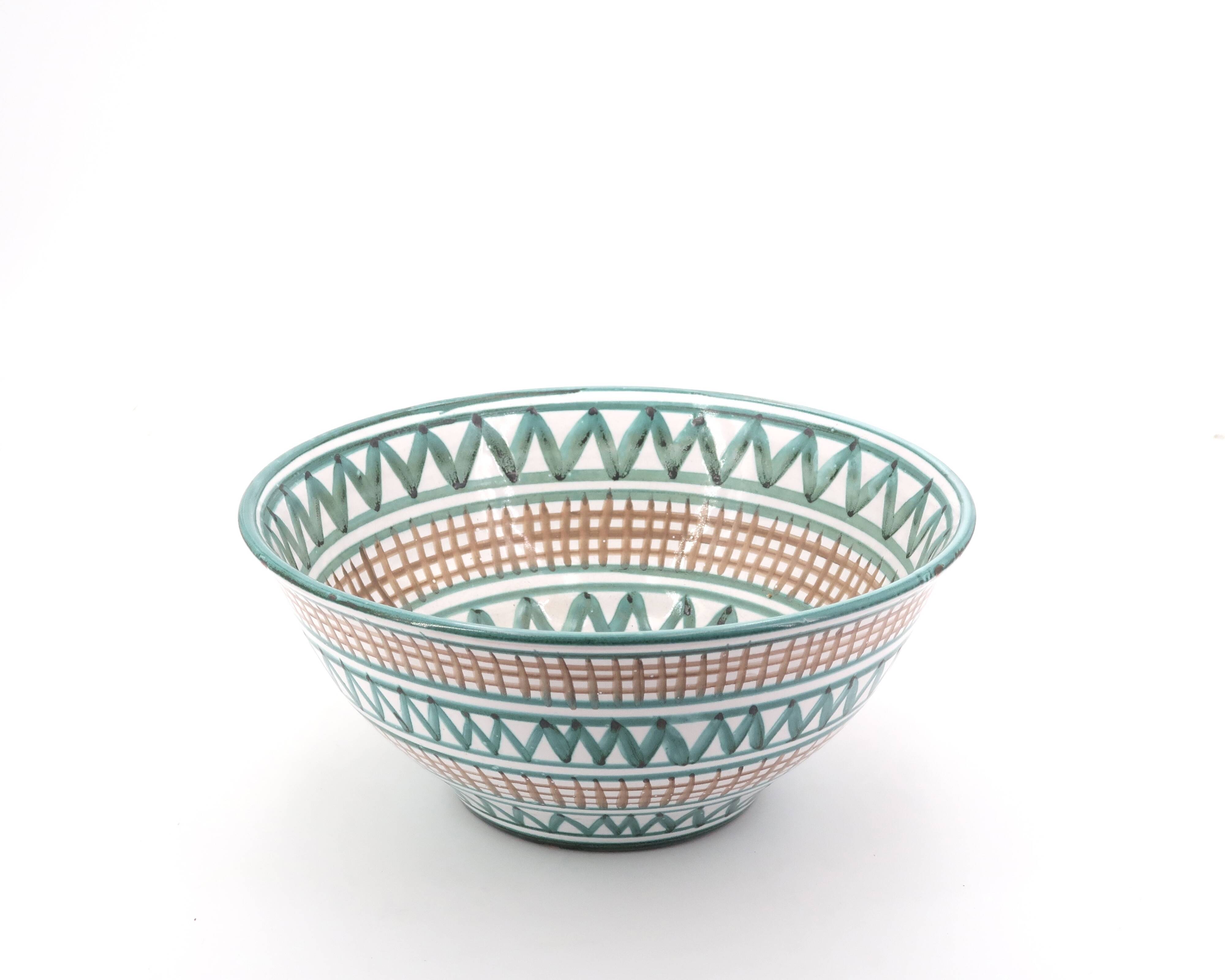 Large ceramic salad bowl Robert Picault Vallauris 60s